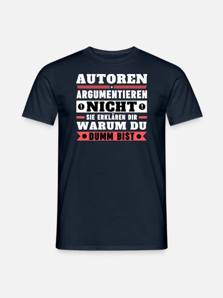 Authors don't argue - Men's T-Shirt - navy