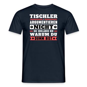 Les charpentiers ne se disputent pas - T-shirt homme - marine - Devant - AI Model Male 178 light (178cm)