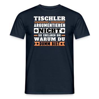 Les charpentiers ne se disputent pas - T-shirt homme - marine - Devant - AI Model Male 178 light (178cm)