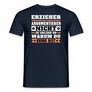 Les éducateurs ne discutent pas - T-shirt homme - marine - Devant - AI Model Male 178 light (178cm)