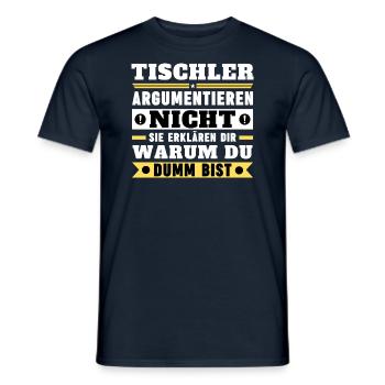 Les charpentiers ne se disputent pas - T-shirt homme - marine - Devant - AI Model Male 178 light (178cm)