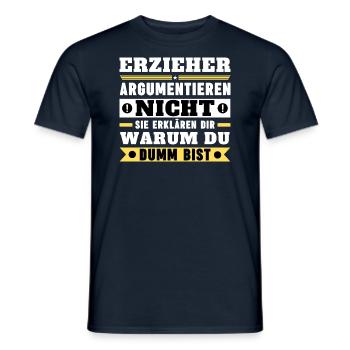 Les éducateurs ne discutent pas - T-shirt homme - marine - Devant - AI Model Male 178 light (178cm)