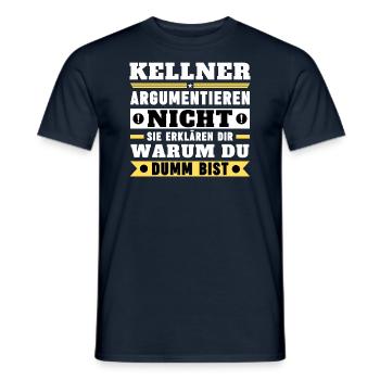 Les serveurs ne se disputent pas - T-shirt homme - marine - Devant - AI Model Male 178 light (178cm)