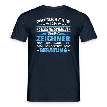 Je me parle à soi-même - Édition Zeichner - T-shirt homme - marine - Devant - AI Model Male 178 light (178cm)