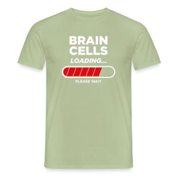 Belastung der Gehirnzellen - Männer T-Shirt - Sage - Vorne - AI Model Male 178 light (178cm)