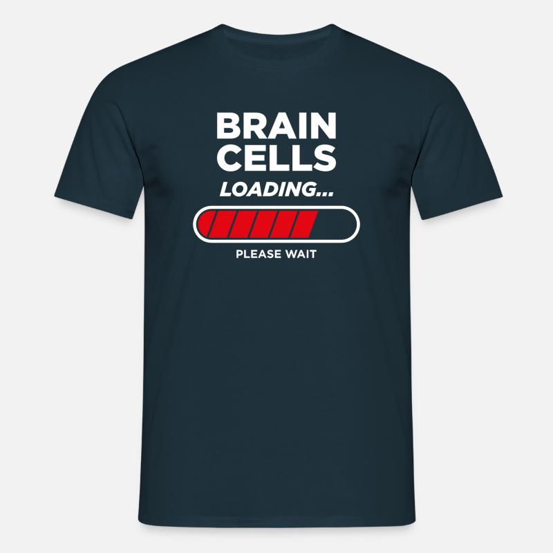 Brain Cells Loading - Men's T-Shirt - navy