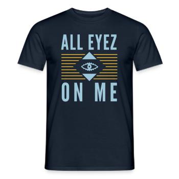 All Eyez on Me 2Pac - Männer T-Shirt - Navy - Vorne - AI Model Male 178 light (178cm)
