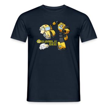 Transformers G1 Bumblebee Transformation - Männer T-Shirt - Navy - Vorne - AI Model Male 178 light (178cm)