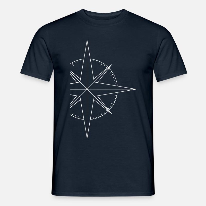 Simple Kompass - Männer T-Shirt - Navy