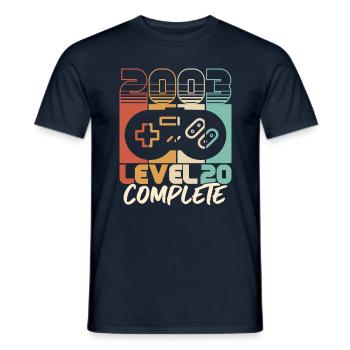 20 Geburtstag Jahrgang 2003 Level 20 Complete - Männer T-Shirt - Navy - Vorne - AI Model Male 178 light (178cm)