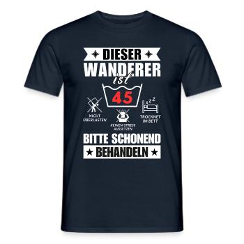 Dieser Akustiker ist 45. Schonend behandeln - Männer T-Shirt - Navy - Vorne - AI Model Male 178 light (178cm)