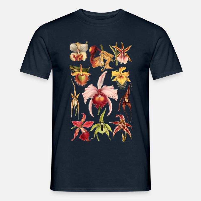 Orchideen - Männer T-Shirt - Navy