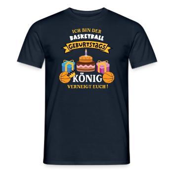 Basketball König Geburtstag Spieler Trainer Bball - Männer T-Shirt - Navy - Vorne - AI Model Male 178 light (178cm)