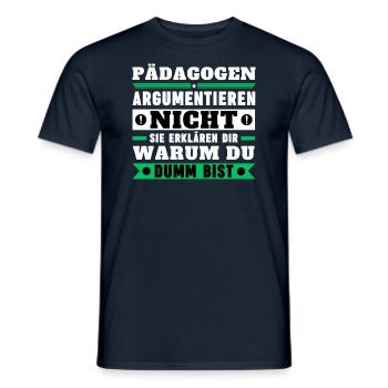 Educators don’t argue - Men's T-Shirt - navy - Front - AI Model Male 178 light (178cm)