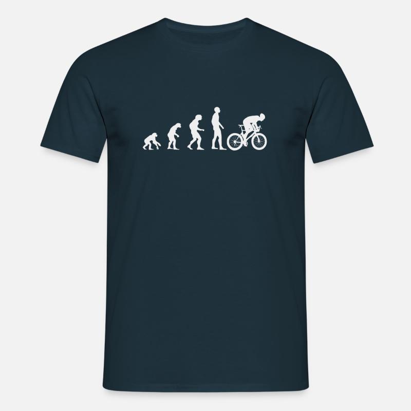 Evolution Biker - Männer T-Shirt - Navy