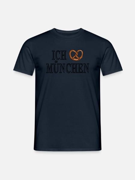 ICH LIEBE MÜNCHEN - Männer T-Shirt - Navy