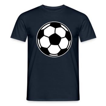 soccer football ball - Men's T-Shirt - navy - Front - AI Model Male 178 light (178cm)