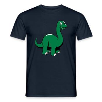 Saurier dinosaurier lustig süss - Männer T-Shirt - Navy - Vorne - AI Model Male 178 light (178cm)