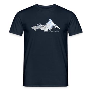 Wo ich mich am lebendigsten fühle - Ski Alpin (dunkles C.) - Männer T-Shirt - Navy - Vorne - AI Model Male 178 light (178cm)
