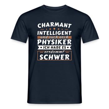 Charmant und intelligent - Physiker Edition - Männer T-Shirt - Navy - Vorne - AI Model Male 178 light (178cm)