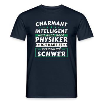 Charmant und intelligent - Physiker Edition - Männer T-Shirt - Navy - Vorne - AI Model Male 178 light (178cm)