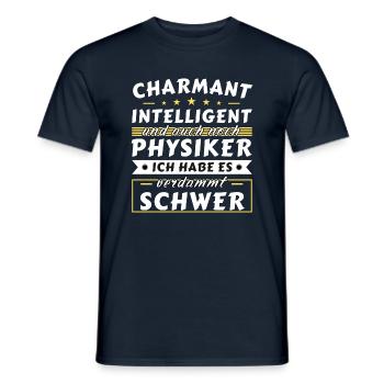 Charmant und intelligent - Physiker Edition - Männer T-Shirt - Navy - Vorne - AI Model Male 178 light (178cm)