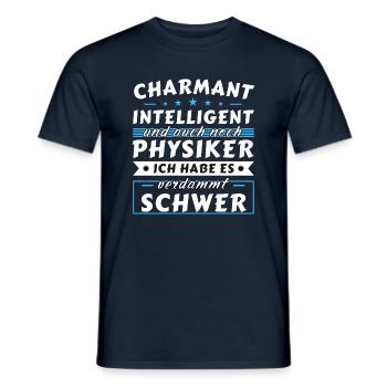 Charmant und intelligent - Physiker Edition - Männer T-Shirt - Navy - Vorne - AI Model Male 178 light (178cm)