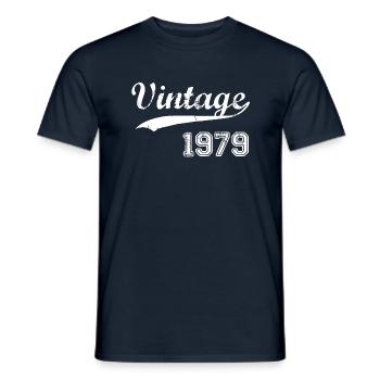 1979 - Männer T-Shirt - Navy - Vorne - AI Model Male 178 light (178cm)