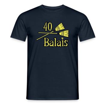 40 Jahre Besen - Männer T-Shirt - Navy - Vorne - AI Model Male 178 light (178cm)