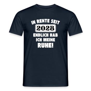 In Rente seit 2028 - Endlich hab ich meine Ruhe - Männer T-Shirt - Navy - Vorne - AI Model Male 178 light (178cm)