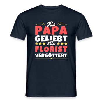 Als Papa geliebt, als Florist vergöttert - Männer T-Shirt - Navy - Vorne - AI Model Male 178 light (178cm)