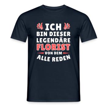 Ich bin dieser legendäre Florist - Männer T-Shirt - Navy - Vorne - AI Model Male 178 light (178cm)