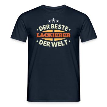 Der Beste Lackierer der Welt - Männer T-Shirt - Navy - Vorne - AI Model Male 178 light (178cm)