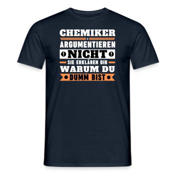 Les chimistes ne discutent pas - T-shirt homme - marine - Devant - AI Model Male 178 light (178cm)