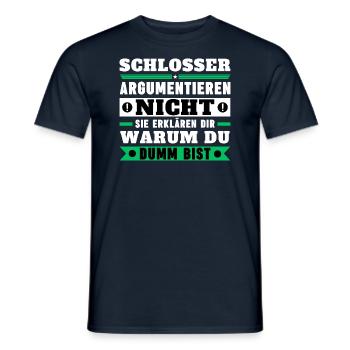 Les serruriers ne discutent pas - T-shirt homme - marine - Devant - AI Model Male 178 light (178cm)