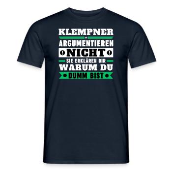 Plumbers don't argue - Men's T-Shirt - navy - Front - AI Model Male 178 light (178cm)