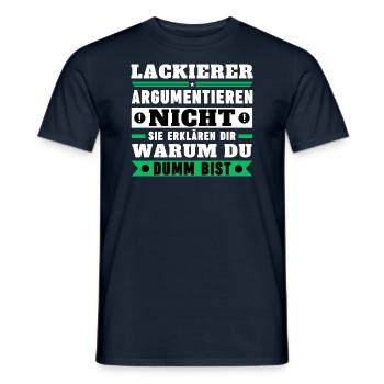 Les peintres ne discutent pas - T-shirt homme - marine - Devant - AI Model Male 178 light (178cm)