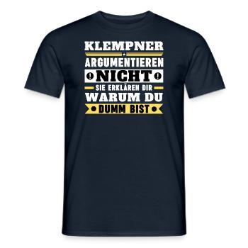 Plumbers don't argue - Men's T-Shirt - navy - Front - AI Model Male 178 light (178cm)