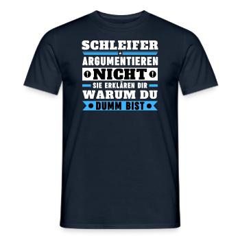 Grinders don't argue - Men's T-Shirt - navy - Front - AI Model Male 178 light (178cm)