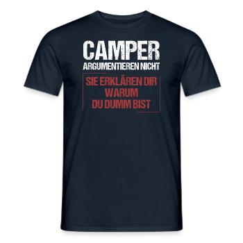 Les campeurs ne se disputent pas - T-shirt homme - marine - Devant - AI Model Male 178 light (178cm)