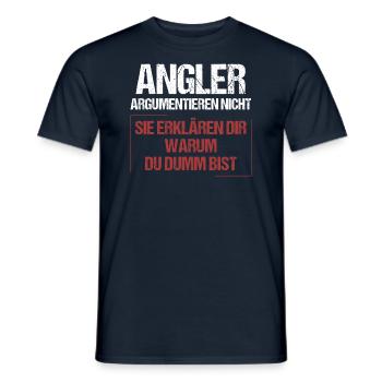 Anglers don't argue - Men's T-Shirt - navy - Front - AI Model Male 178 light (178cm)