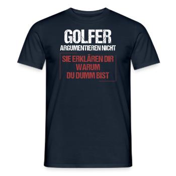Golfers don't argue - Men's T-Shirt - navy - Front - AI Model Male 178 light (178cm)