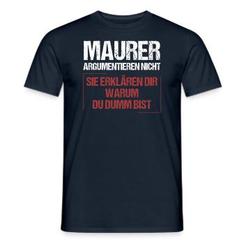 Les maçons ne discutent pas - T-shirt homme - marine - Devant - AI Model Male 178 light (178cm)