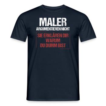 Painters don't argue - Men's T-Shirt - navy - Front - AI Model Male 178 light (178cm)