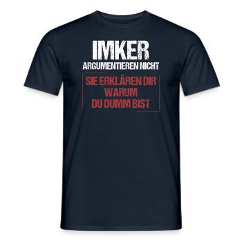 Les apiculteurs ne discutent pas - T-shirt homme - marine - Devant - AI Model Male 178 light (178cm)