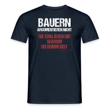 Les agriculteurs ne discutent pas - T-shirt homme - marine - Devant - AI Model Male 178 light (178cm)