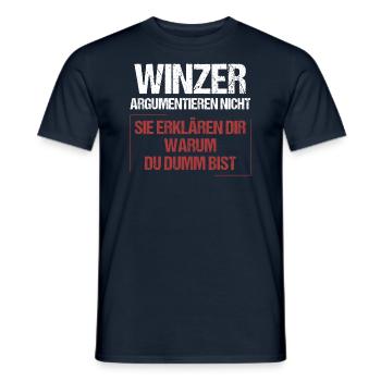 Winemakers don't argue - Men's T-Shirt - navy - Front - AI Model Male 178 light (178cm)