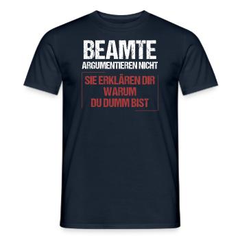 Les responsables ne discutent pas - T-shirt homme - marine - Devant - AI Model Male 178 light (178cm)