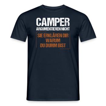 Les campeurs ne se disputent pas - T-shirt homme - marine - Devant - AI Model Male 178 light (178cm)