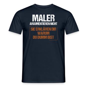 Painters don't argue - Men's T-Shirt - navy - Front - AI Model Male 178 light (178cm)